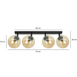 Sklep Kaja Lampa sufitowa z 4 kloszami w kolorze miodu 778/4 | Kaja Oświetlenie Discount