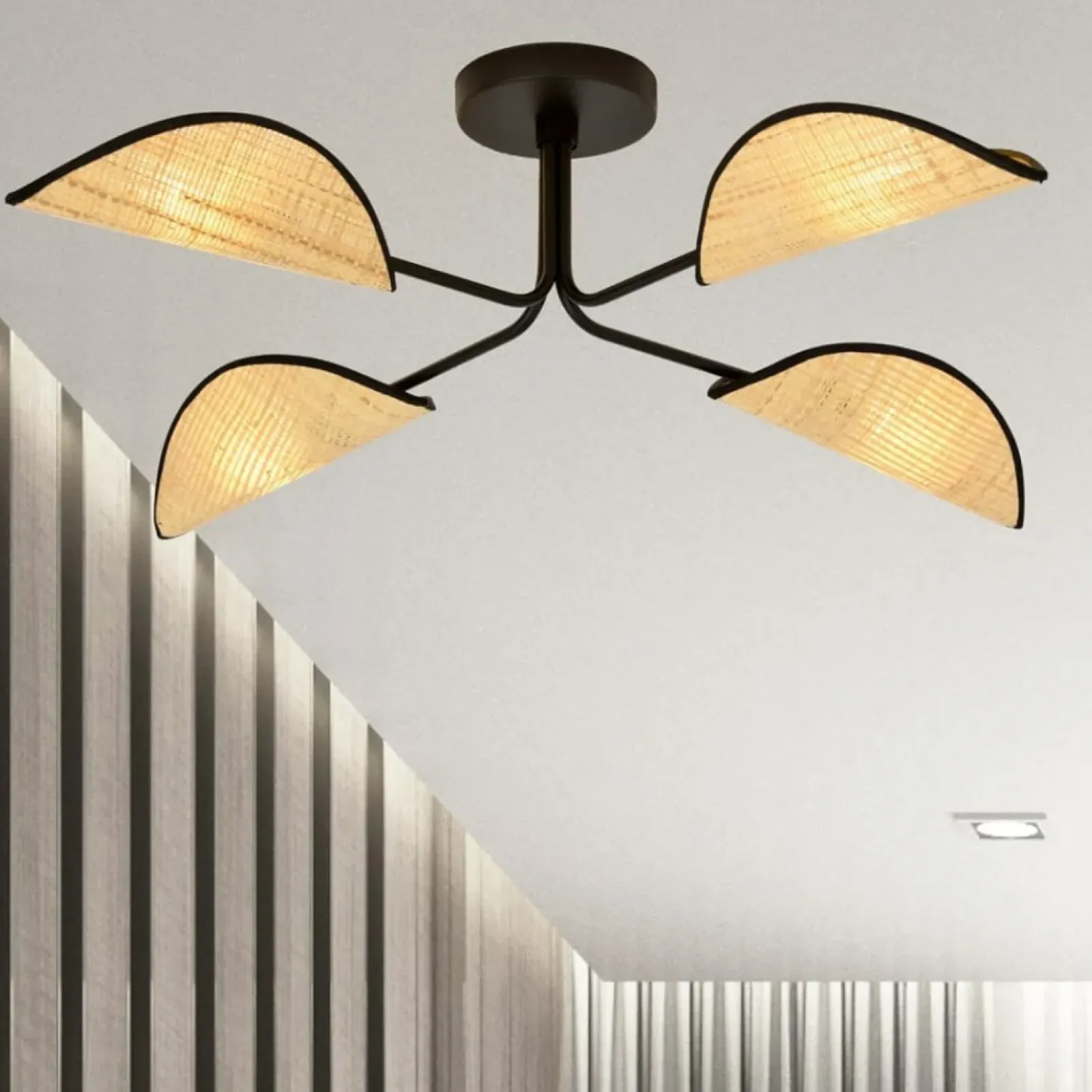 Sklep Kaja Lampa sufitowa z abażurami w stylu eco 1172/4 GOMEZ | Kaja Oświetlenie Store