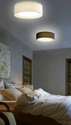 Sklep Kaja Lampa sufitowa z m abażurem, plafon do salonu AZ2318 MILO | Kaja biały Store