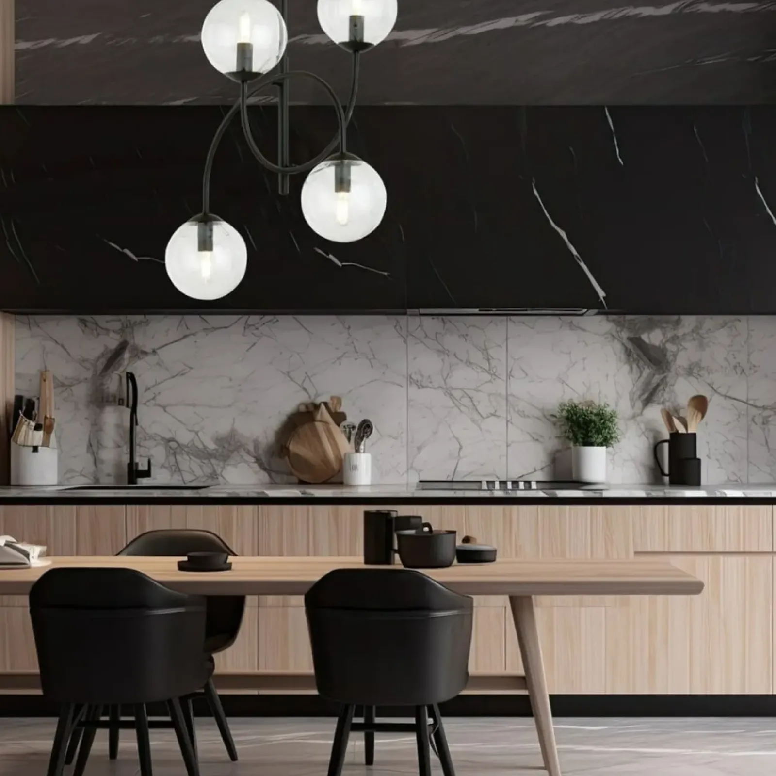 Sklep Kaja Lampa sufitowa z czarną, giętą konstrukcją 1286/4B z serii ARCHI Shop