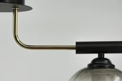 Sklep Kaja Lampa sufitowa z czarno złotą oprawą 2207/3 BL TR | Kaja Oświetlenie Discount