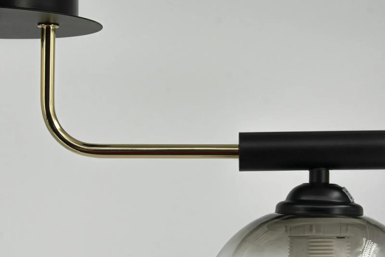 Sklep Kaja Lampa sufitowa z czarno złotą oprawą 2207/3 BL TR | Kaja Oświetlenie Discount