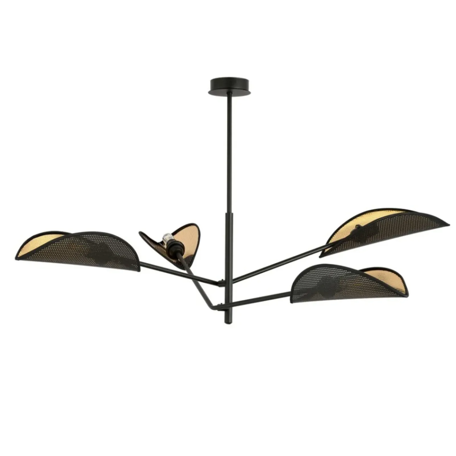 Sklep Kaja Lampa sufitowa z czarno-złotymi abażurami 1158/4 VENE | Kaja Fashion