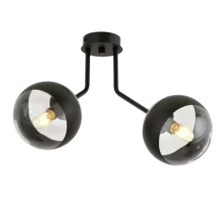 Sklep Kaja Lampa sufitowa z czarnymi obręczami na kloszach 1139/2 NOVA | Kaja Fashion
