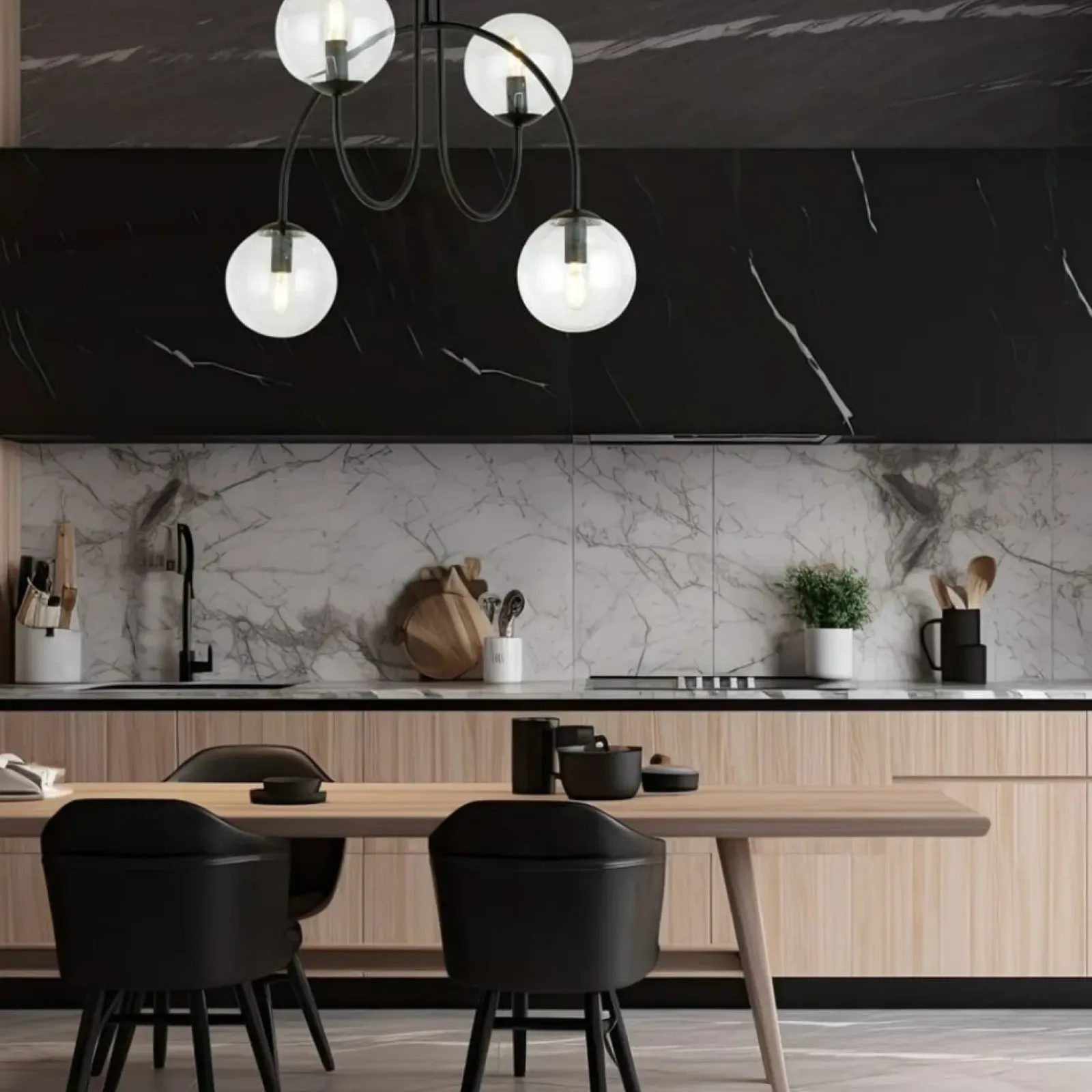 Sklep Kaja Lampa sufitowa z czterema kulistymi kloszami 1286/4A z serii ARCHI Shop