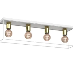 Sklep Kaja Lampa sufitowa z czterema, złotymi oprawkami LX 4359 HOMEN | Kaja* Plafony Nowoczesne
