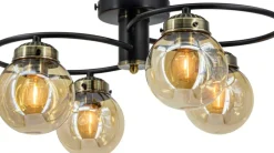 Sklep Kaja Lampa sufitowa z dekoracyjnymi kloszami 2216/4 BL 21QG z serii SALSA* Randole Tradycyjne