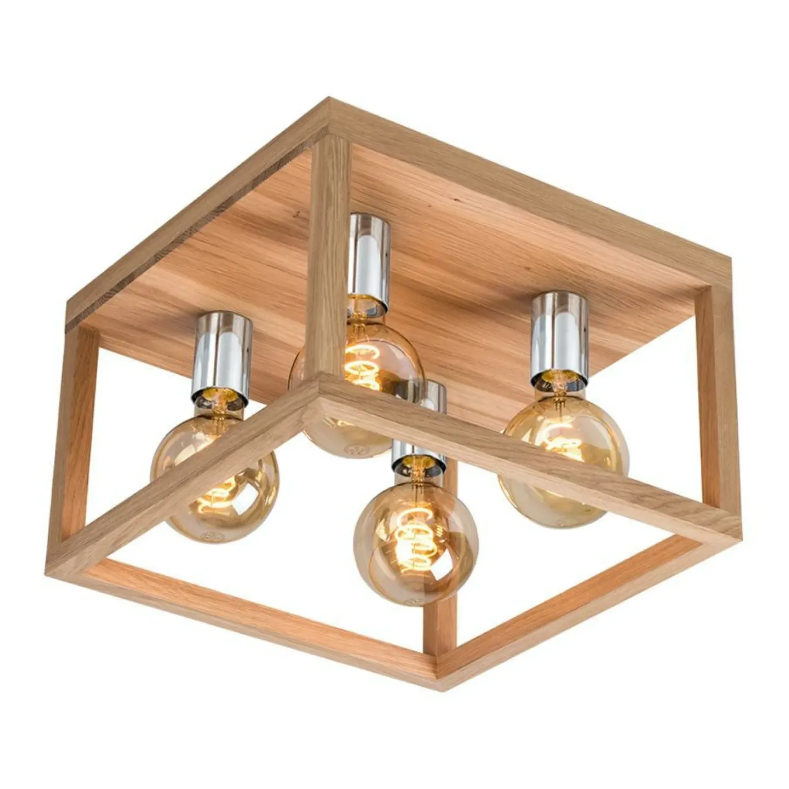 Sklep Kaja Lampa sufitowa z drewna dębowego, styl boho 9158474 KAGO | Kaja Discount