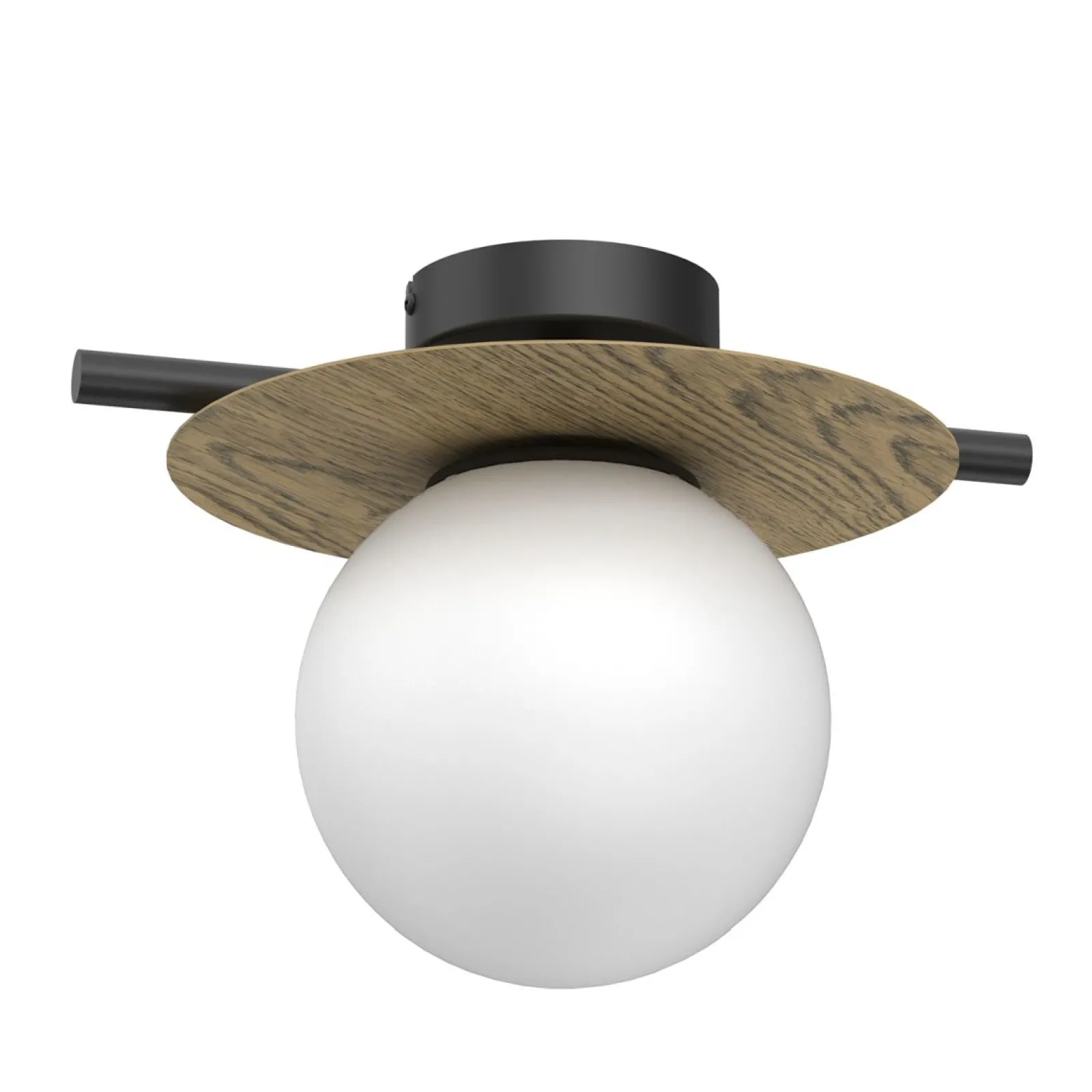 Sklep Kaja Lampa sufitowa z drewnem i okrągłym kloszem LX 4469 ORBITAL | Kaja* Plafony Nowoczesne