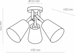 Sklep Kaja Lampa sufitowa z drewnianymi ramionami TK 658 VAIO GREY | Kaja Outlet