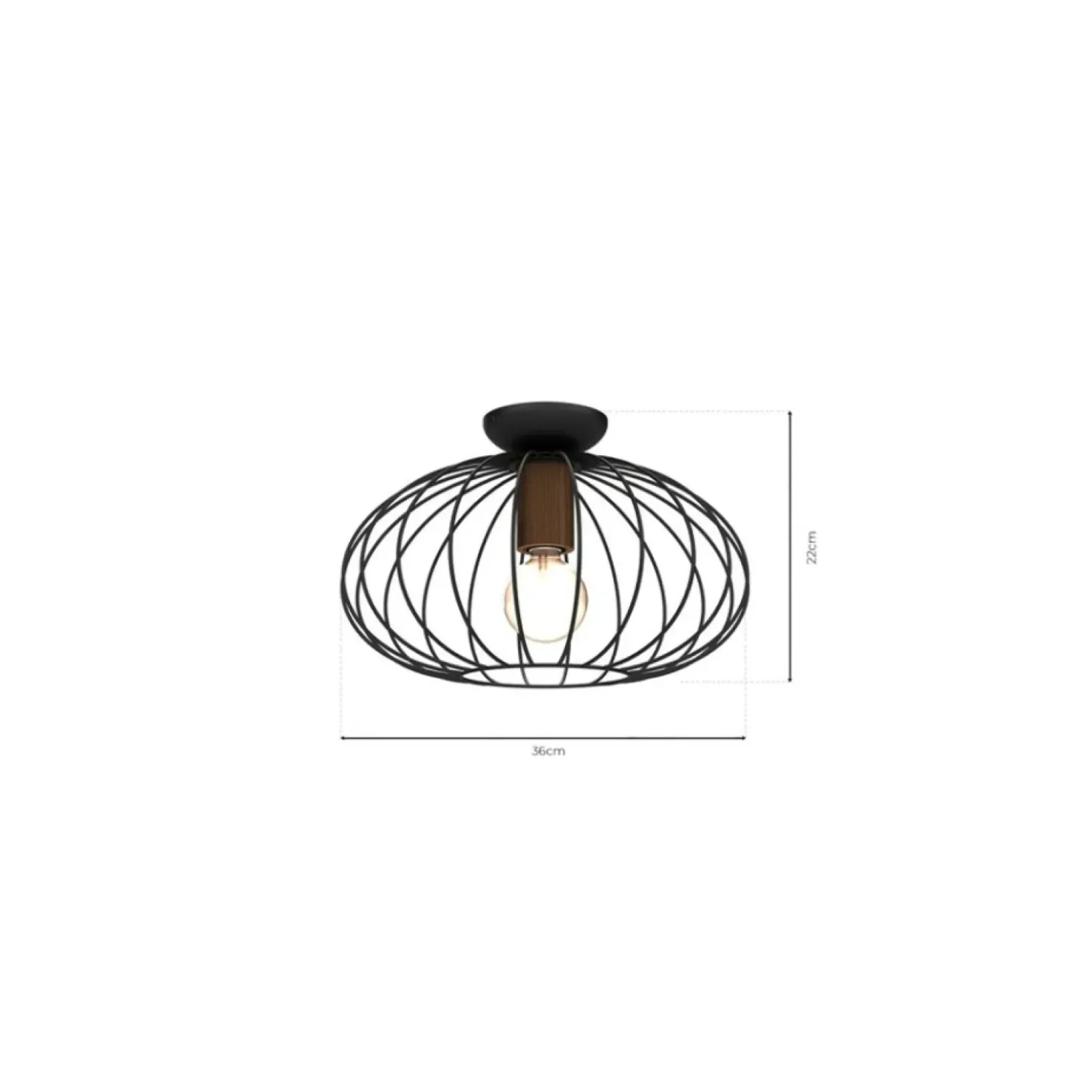Sklep Kaja Lampa sufitowa z drucianym kloszem MLP7958 z serii MERIDIANO | Kaja Oświetlenie Flash Sale