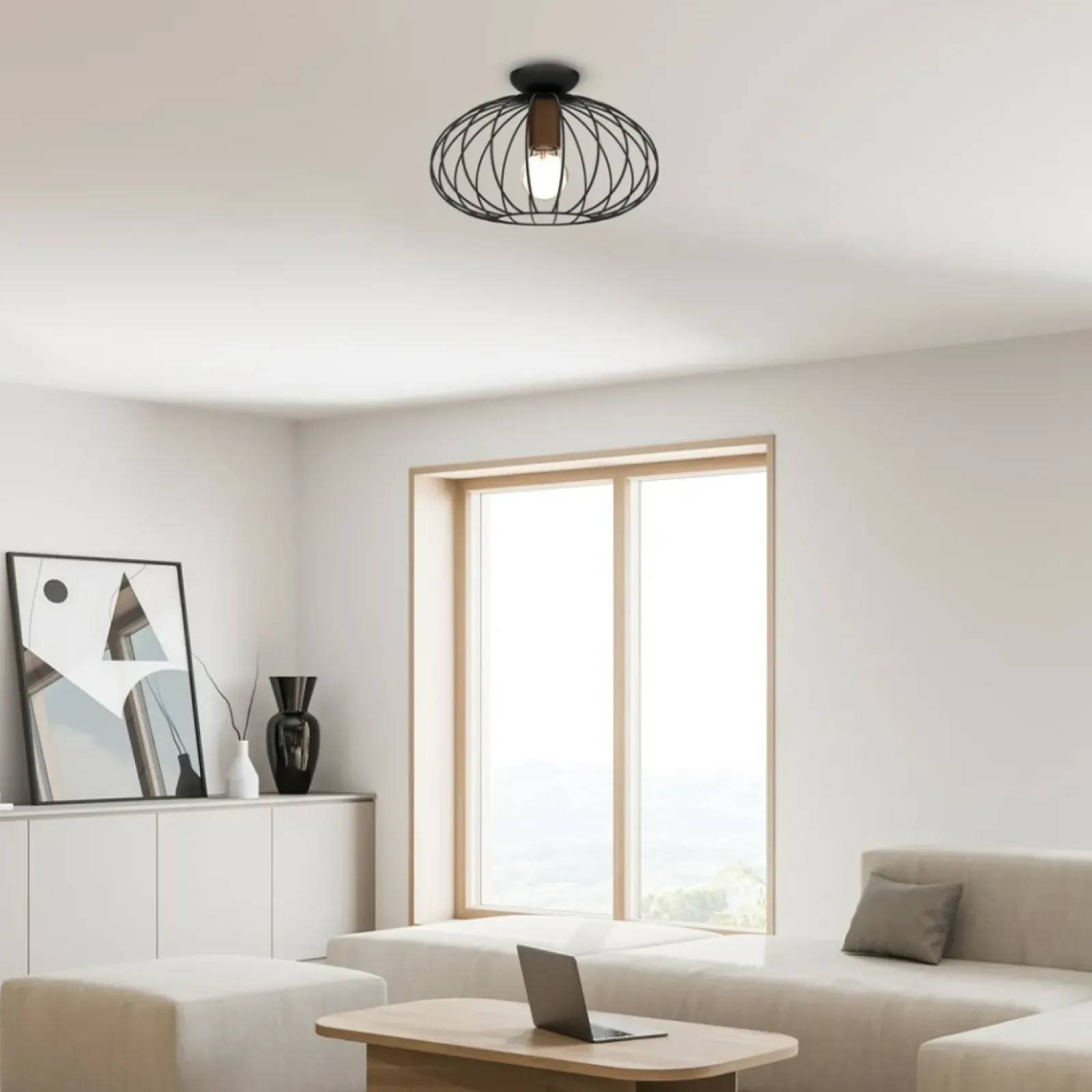 Sklep Kaja Lampa sufitowa z drucianym kloszem MLP7958 z serii MERIDIANO | Kaja Oświetlenie Flash Sale
