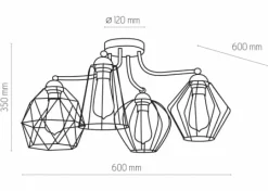 Sklep Kaja Lampa sufitowa z drucianymi kloszami TK 1645 GALAXY | Kaja Oświetlenie Sale