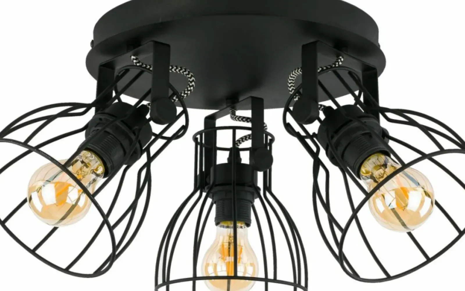 Sklep Kaja Lampa sufitowa z drucianymi kloszami TK 2123 ALANO BLACK | Kaja czarny Flash Sale