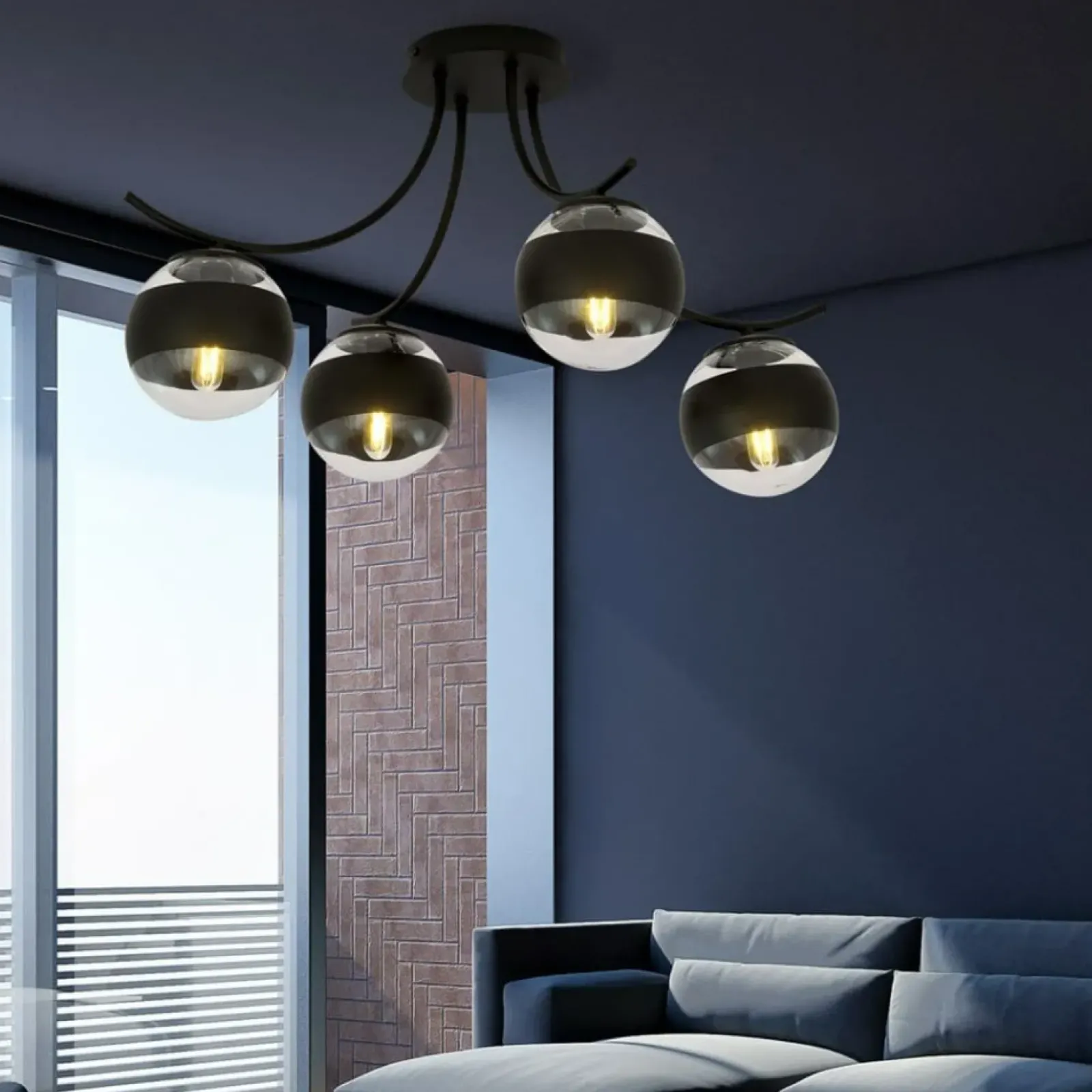 Sklep Kaja Lampa sufitowa z dwukolorowymi kloszami 1111/4 BOSTON | Kaja Cheap