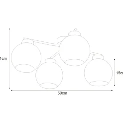 Sklep Kaja Lampa sufitowa z grafitowymi kloszami K-2625 AIDEN | Kaja Oświetlenie Discount