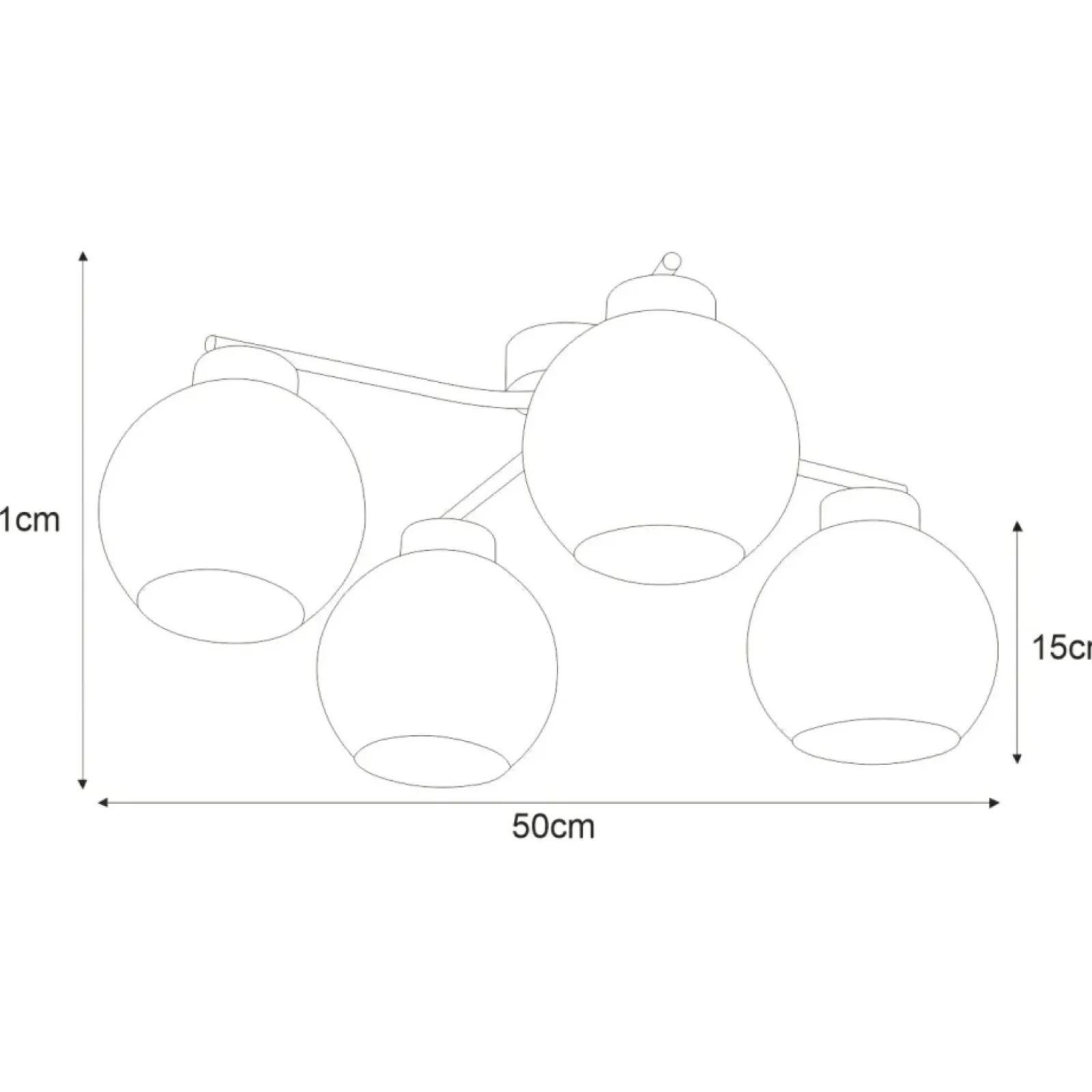 Sklep Kaja Lampa sufitowa z grafitowymi kloszami K-2625 AIDEN | Kaja Oświetlenie Discount