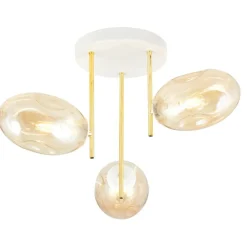 Sklep Kaja Lampa sufitowa z kloszami w kolorze miodowym 1278/3 z serii ARGO Fashion