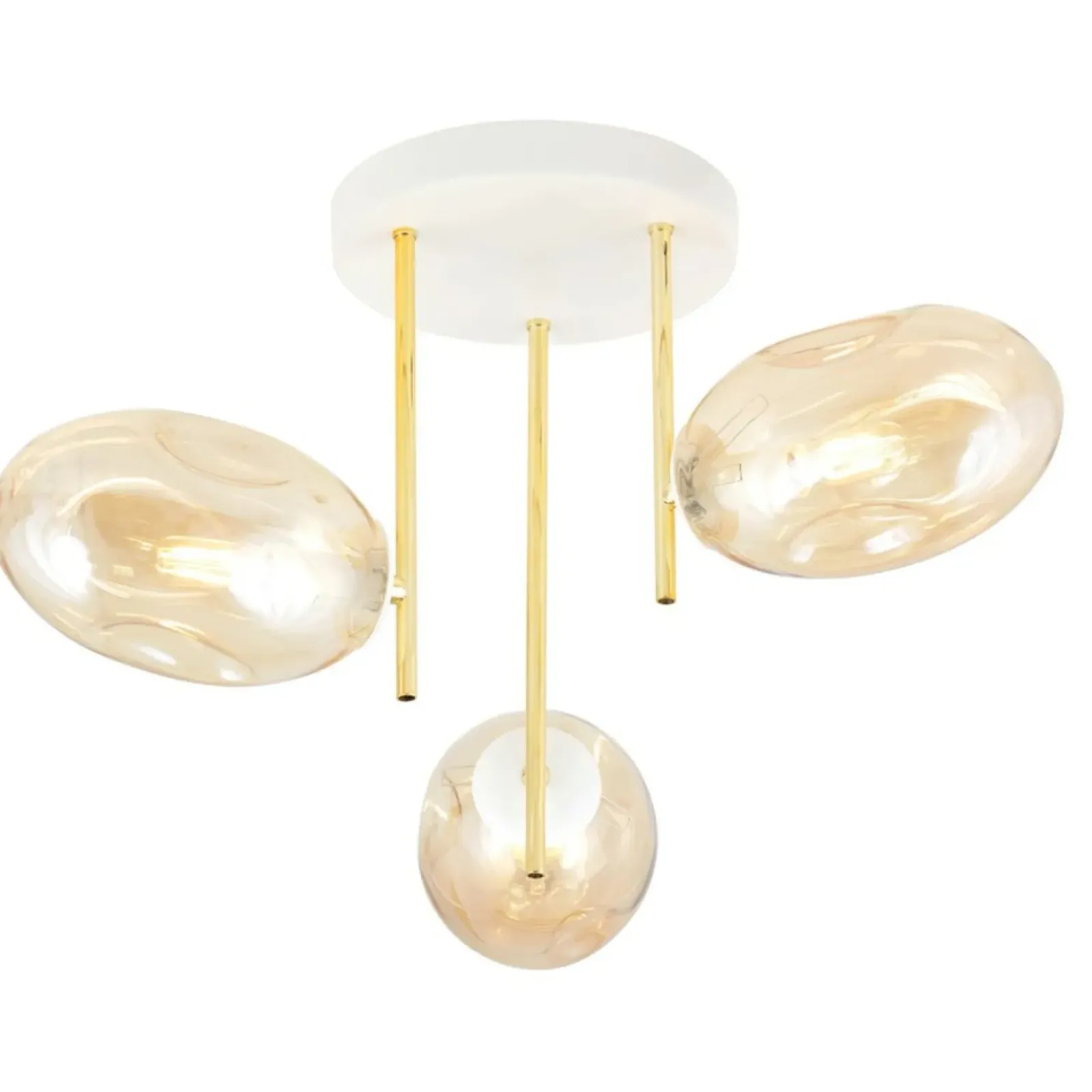 Sklep Kaja Lampa sufitowa z kloszami w kolorze miodowym 1278/3 z serii ARGO Fashion