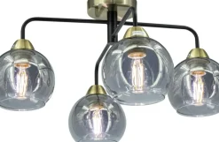 Sklep Kaja Lampa sufitowa z kloszami, kolor mosiądz 2213/4 BL 21QG z serii ASPEN* Randole Tradycyjne