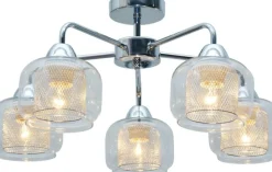 Sklep Kaja Lampa sufitowa z kloszami na żarówki E14 35-67104 RAY | Kaja chrom Best Sale