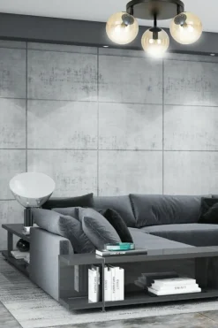 Sklep Kaja Lampa sufitowa z kloszami w kolorze miodowym 778/3APREM | Kaja Cheap