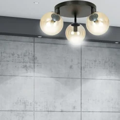 Sklep Kaja Lampa sufitowa z kloszami w kolorze miodowym 778/3APREM | Kaja Cheap