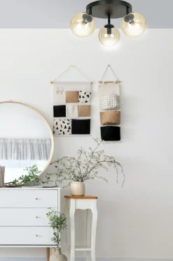 Sklep Kaja Lampa sufitowa z kloszami w kolorze miodowym 778/3APREM | Kaja Cheap
