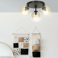 Sklep Kaja Lampa sufitowa z kloszami w kolorze miodowym 778/3APREM | Kaja Cheap