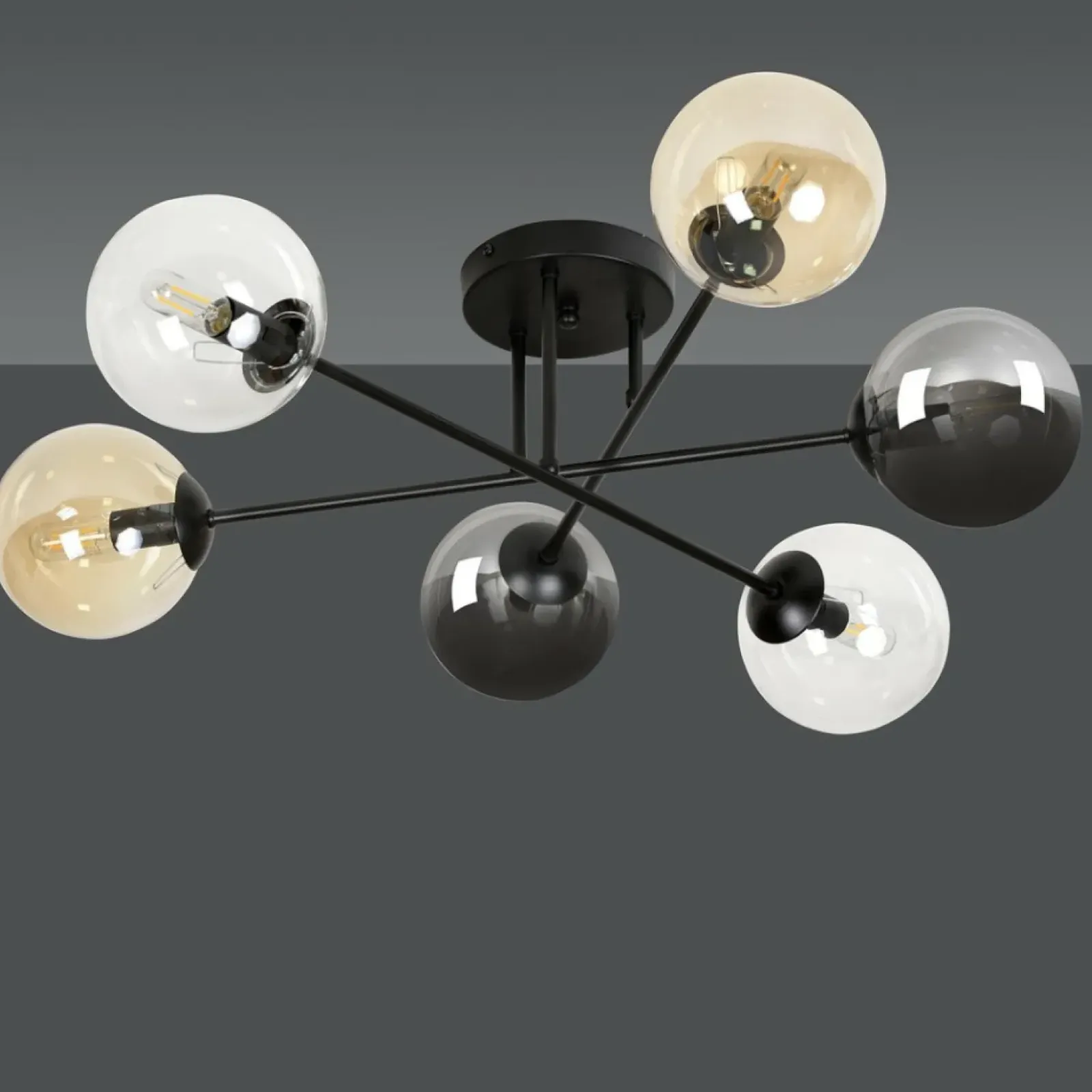 Sklep Kaja Lampa sufitowa z kolorowymi kloszami 834/6B2 | Kaja Oświetlenie Shop