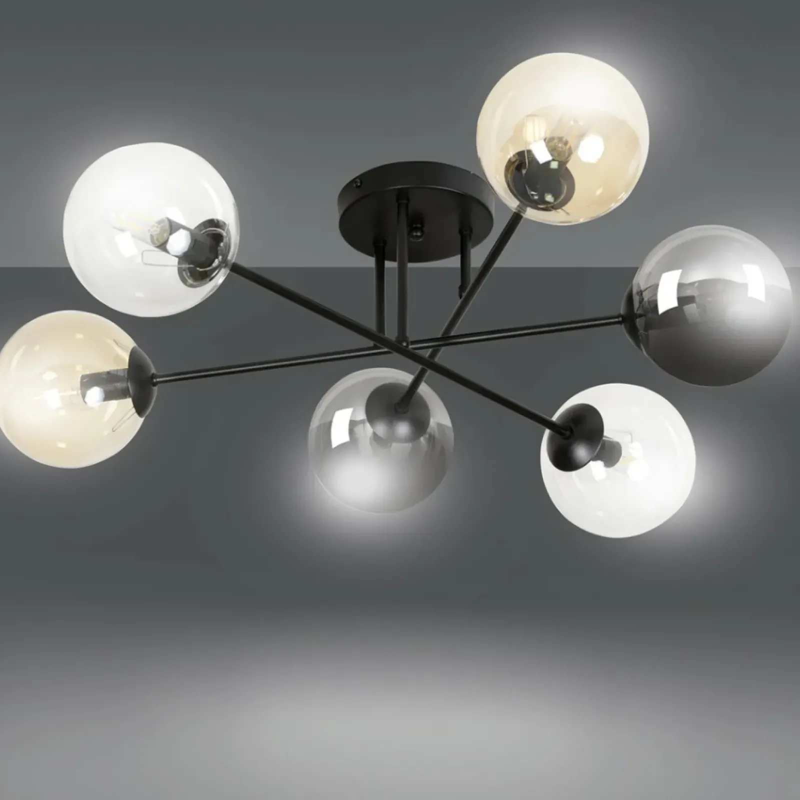 Sklep Kaja Lampa sufitowa z kolorowymi kloszami 834/6B2 | Kaja Oświetlenie Shop