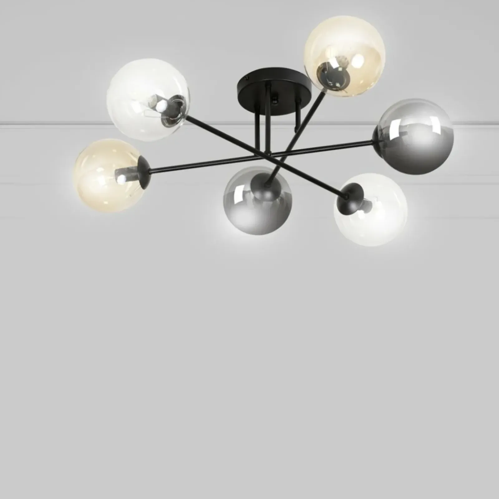 Sklep Kaja Lampa sufitowa z kolorowymi kloszami 834/6B2 | Kaja Oświetlenie Shop