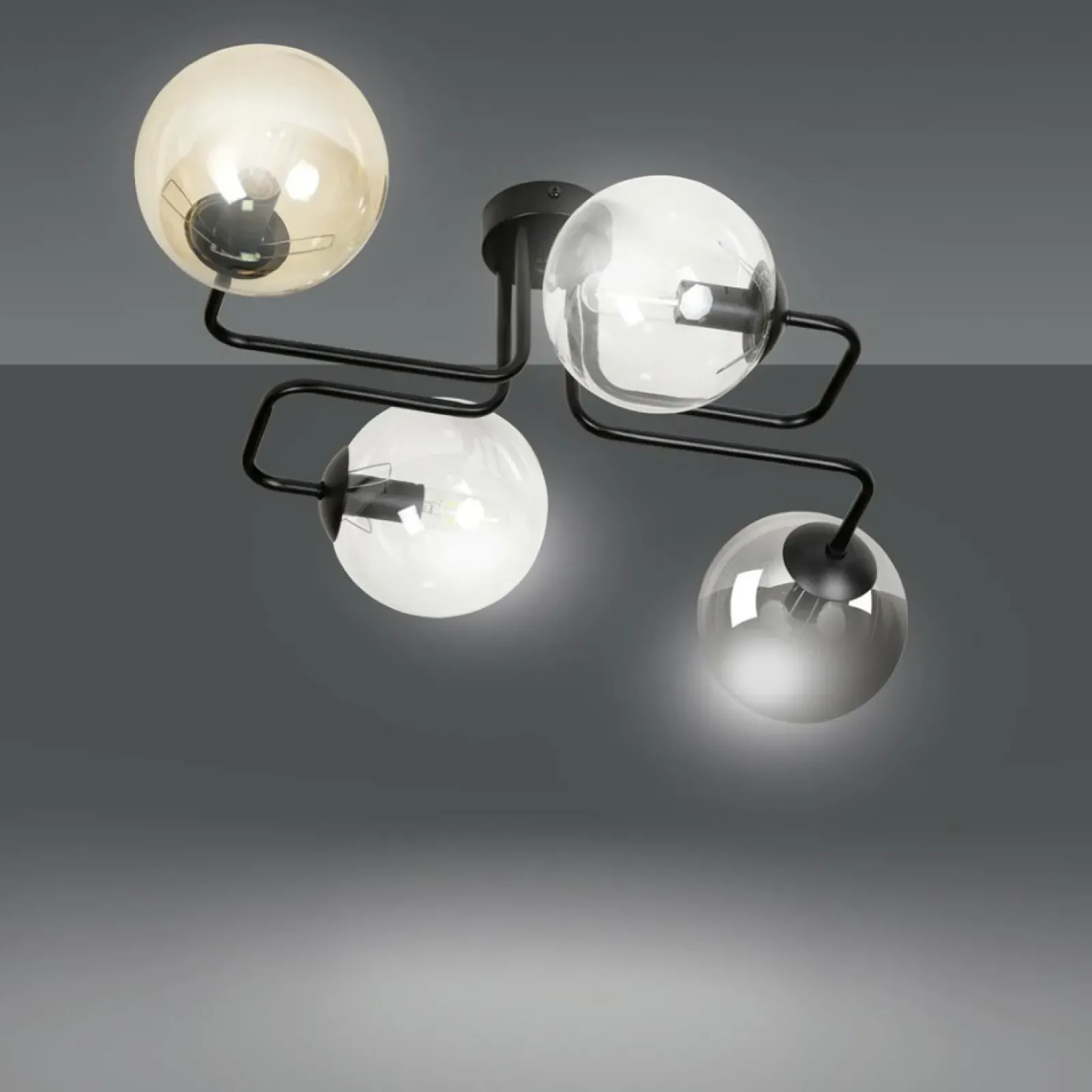 Sklep Kaja Lampa sufitowa z kolorowymi kloszami 843/4M1 | Kaja Oświetlenie Clearance