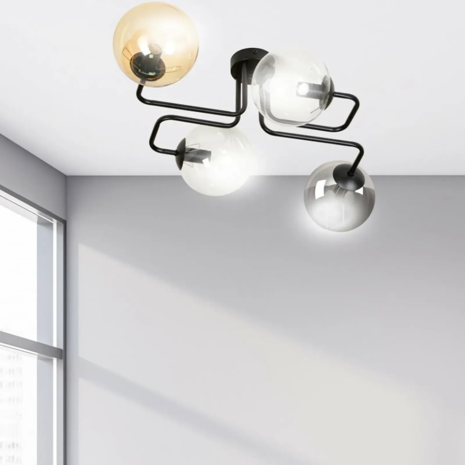 Sklep Kaja Lampa sufitowa z kolorowymi kloszami 843/4M1 | Kaja Oświetlenie Clearance