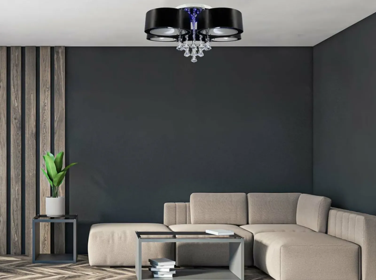 Sklep Kaja Lampa sufitowa z kryształkami DRS8006/5 8C BL ANTILA | Kaja Store