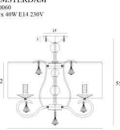 Sklep Kaja Lampa sufitowa z kryształkami MX C0060 AMSTERDAM | Kaja Oświetlenie Best Sale