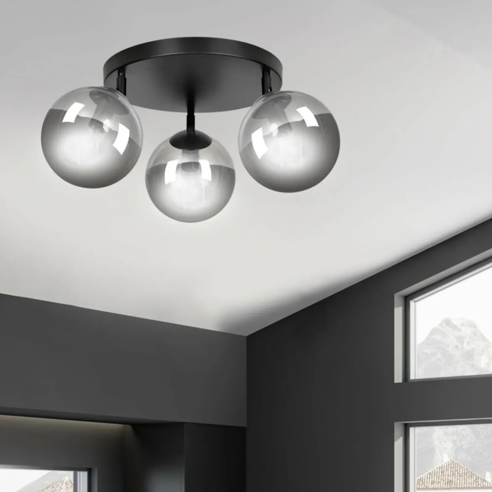 Sklep Kaja Lampa sufitowa z kulistymi kloszami 777/3APREM | Kaja Oświetlenie Store