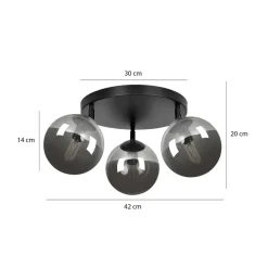 Sklep Kaja Lampa sufitowa z kulistymi kloszami 777/3APREM | Kaja Oświetlenie Store