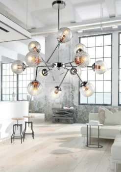 Sklep Kaja Lampa sufitowa z miedzianymi oprawkami 30-64806 BEST | Kaja chrom Discount