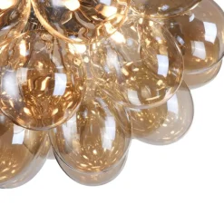 Sklep Kaja Lampa sufitowa z miodowymi kloszami MOD112CL-08G BALBO | Kaja nikiel Cheap
