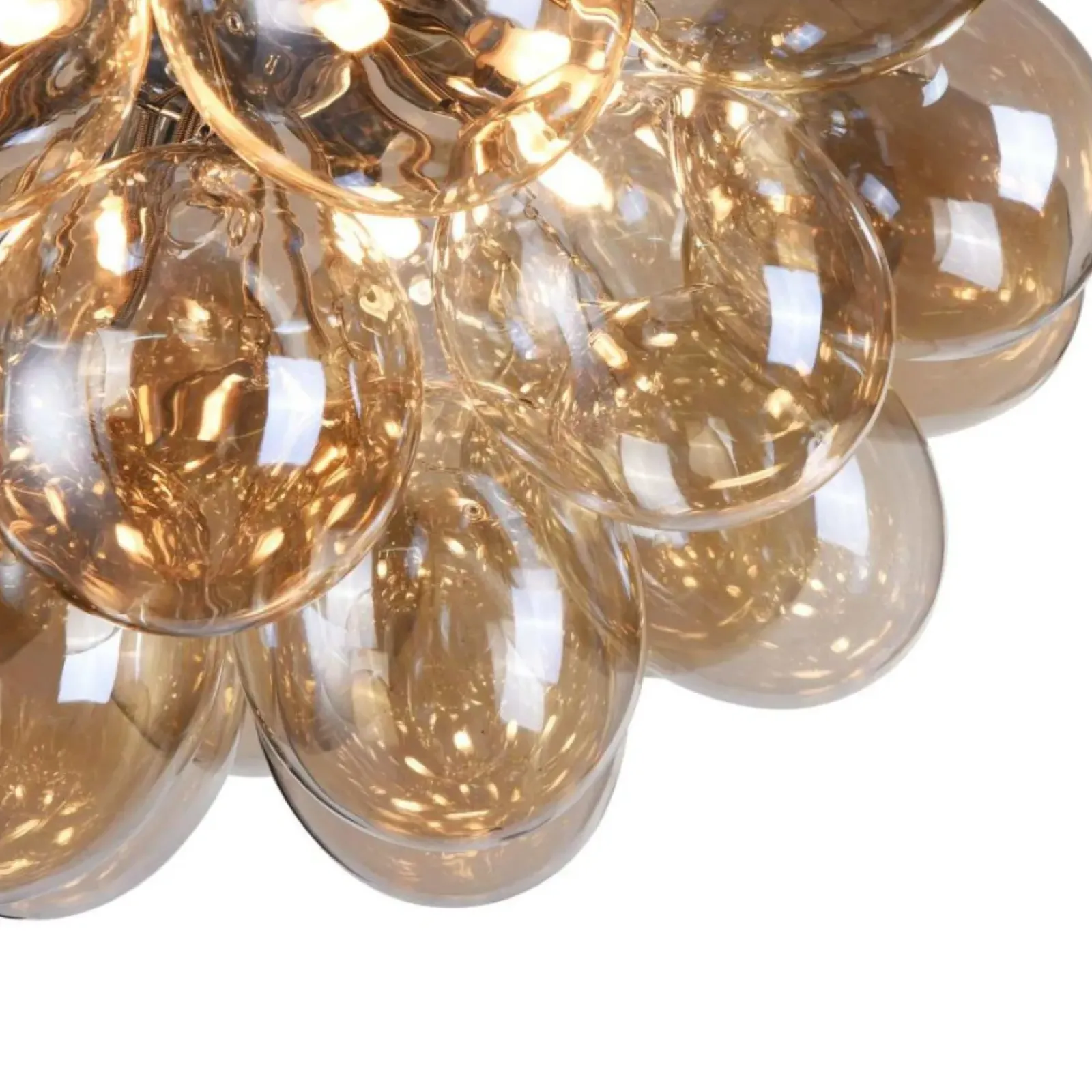 Sklep Kaja Lampa sufitowa z miodowymi kloszami MOD112CL-08G BALBO | Kaja nikiel Cheap