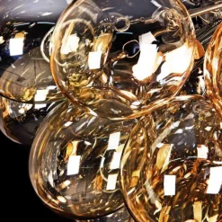 Sklep Kaja Lampa sufitowa z miodowymi kloszami MOD112CL-08G BALBO | Kaja nikiel Cheap