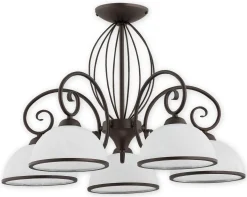 Sklep Kaja Lampa sufitowa z mlecznymi kloszami O2495 W5 RW INDRA | Kaja* Randole Tradycyjne