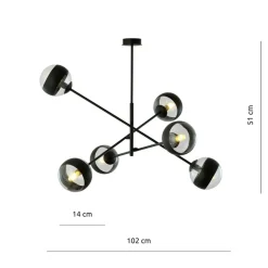 Sklep Kaja Lampa sufitowa z obrotowymi ramionami 1168/6 LINEAR | Kaja Oświetlenie Online