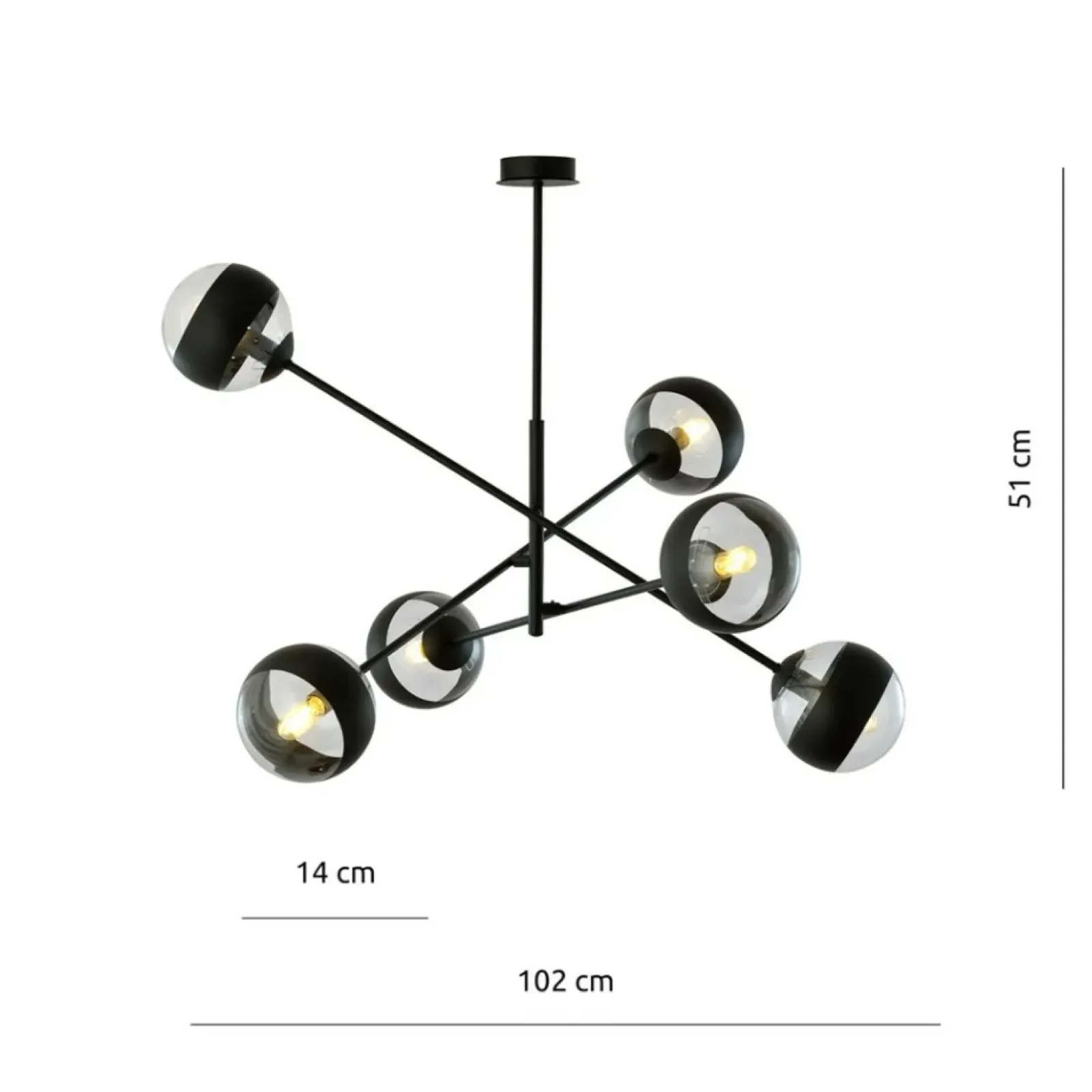 Sklep Kaja Lampa sufitowa z obrotowymi ramionami 1168/6 LINEAR | Kaja Oświetlenie Online