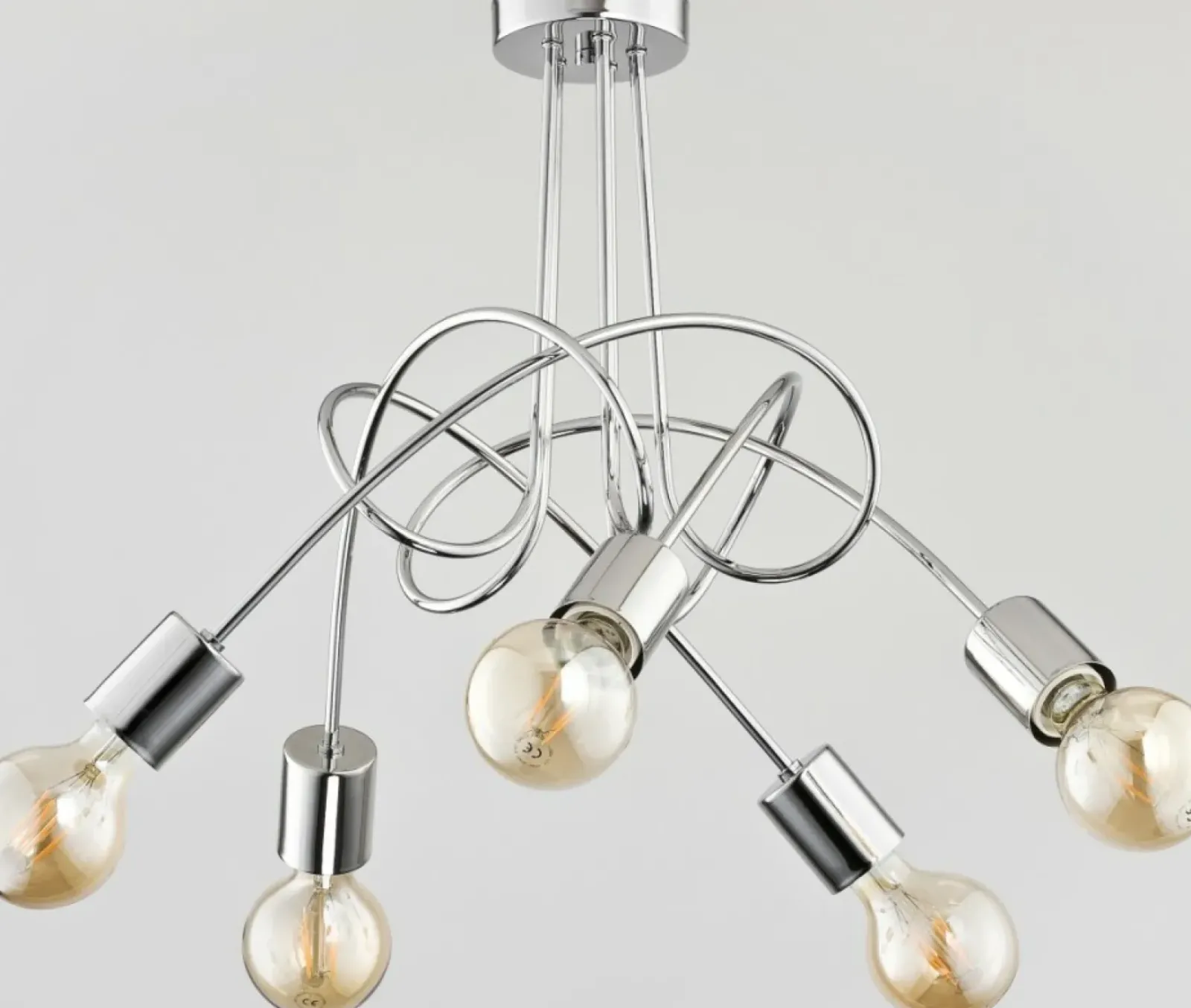 Sklep Kaja Lampa sufitowa z odsłoniętymi żarówkami, chrom AL 24465 | Kaja Sale
