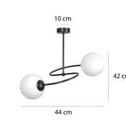 Sklep Kaja Lampa sufitowa z oprawą w kształcie litery „S” 734/2B | Kaja New