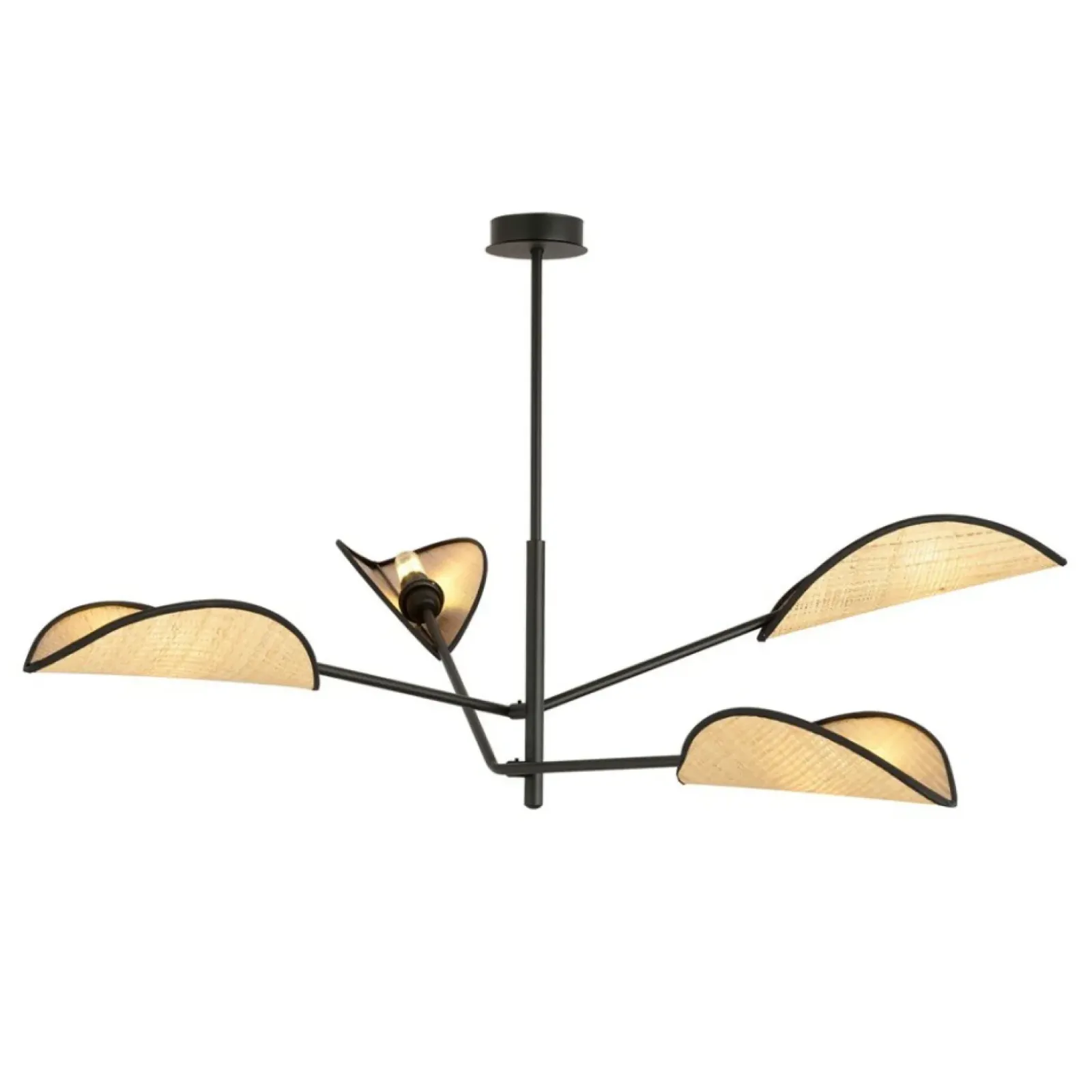 Sklep Kaja Lampa sufitowa z ozdobnymi, rattanowymi abażurami 1160/4 VENE | Kaja Sale