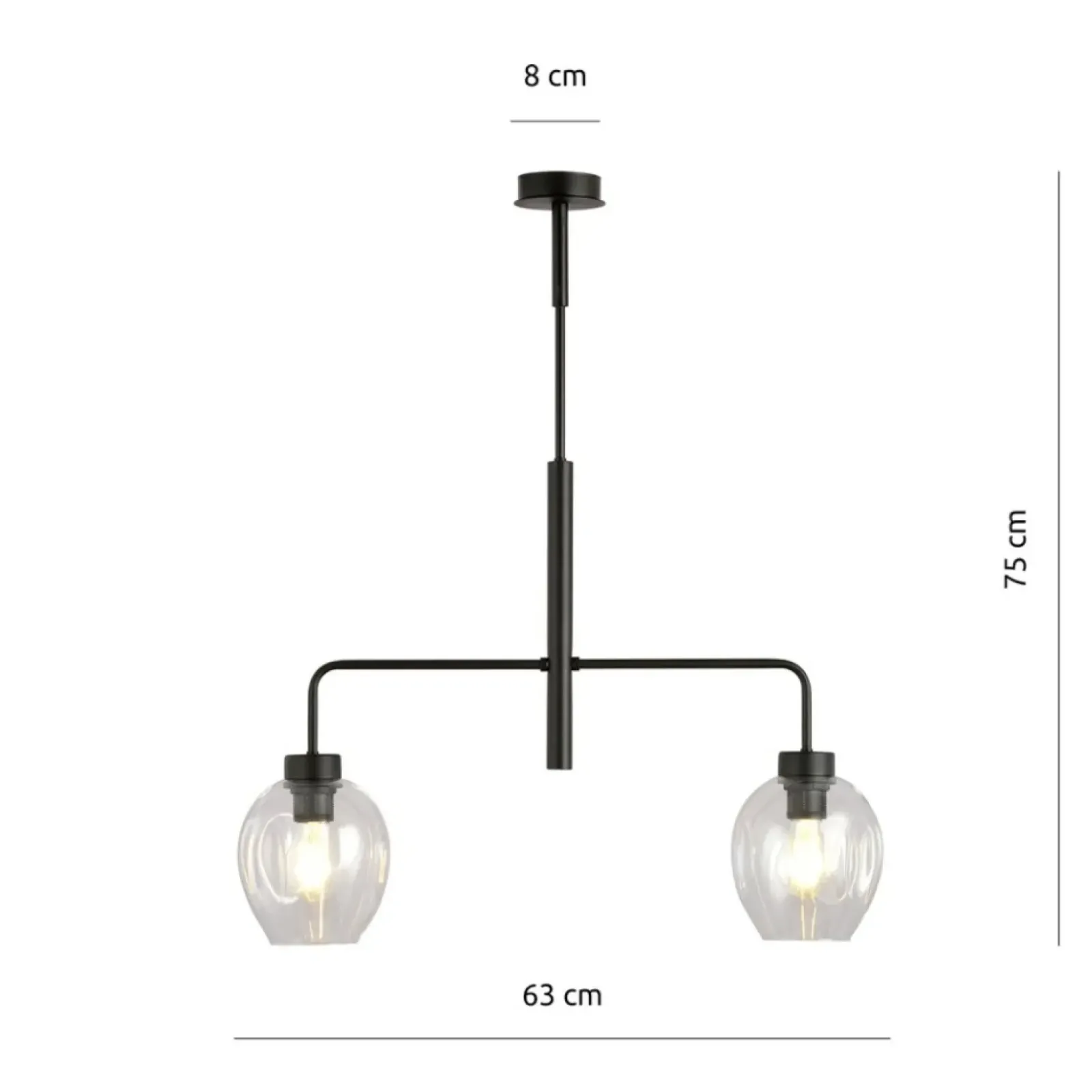 Sklep Kaja Lampa sufitowa z ozdobnymi kloszami 1164/2 LUKKA | Kaja Oświetlenie Cheap