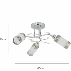 Sklep Kaja Lampa sufitowa z ozdobnymi kryształkami 8267/3 8C | Kaja Oświetlenie* Randole Tradycyjne